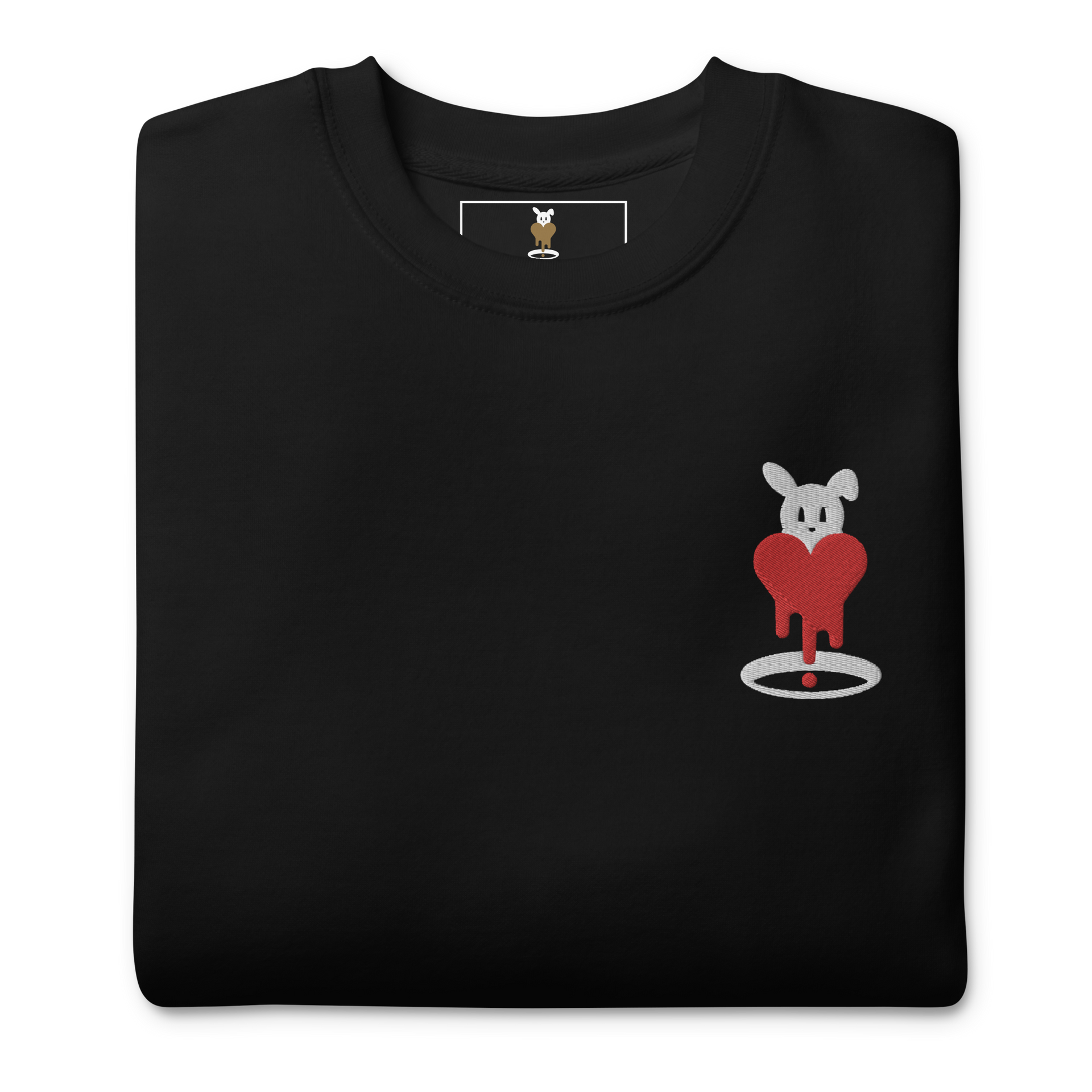 Rabbit Hole | HeartDrip Red Unisex Premium Sweatshirt